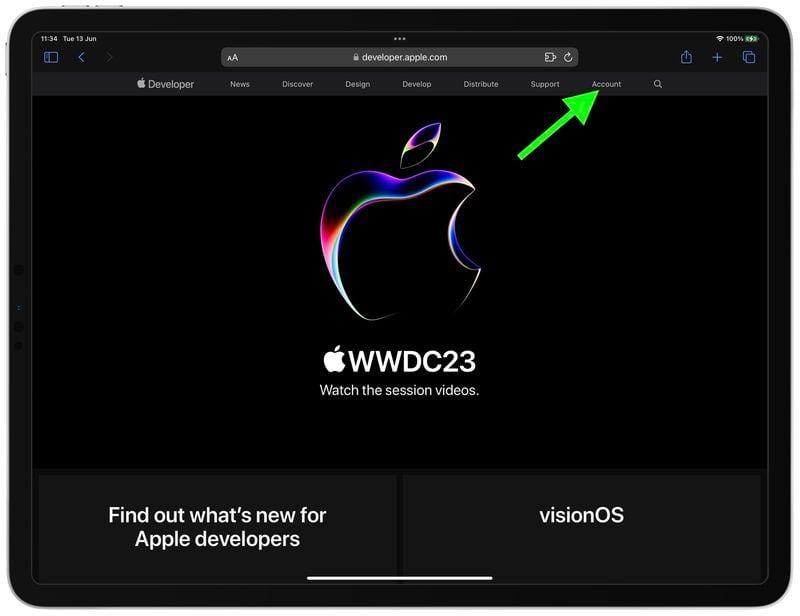 Sign in to Apple Developer