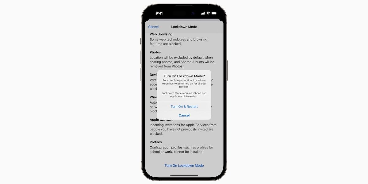حالت قفل در iOS 17
