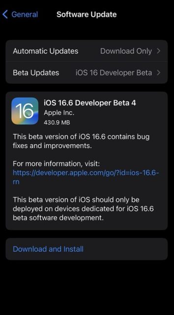 اپل همراه با iOS 16.6 Beta 4