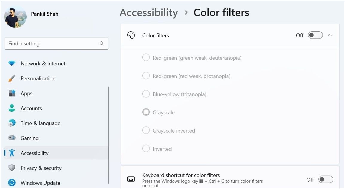 فیلترهای رنگی را در ویندوز غیرفعال کنید