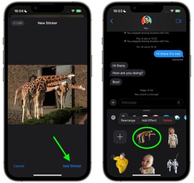 نحوه ساختن Live Stickers در Messages در iOS 17