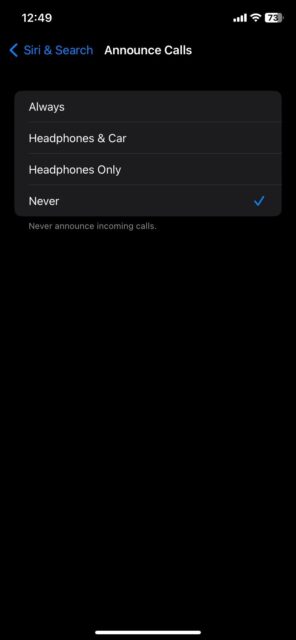 غیرفعال کردن قابلیت اعلام تماس در iOS