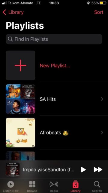 جستجوی لیست های پخش در Apple Music