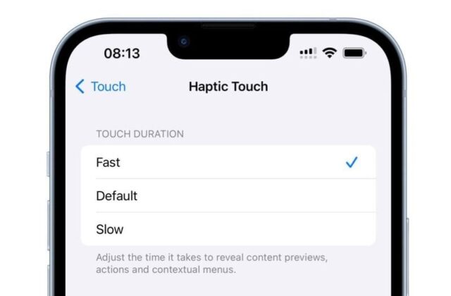 لمس لمسی سریعتر iOS 17
