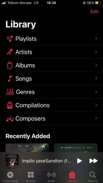 پخش کردن آهنگ در Apple Music