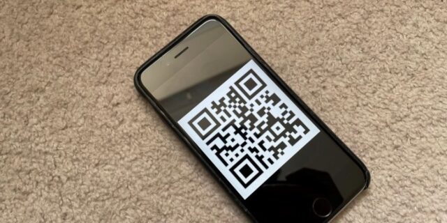 نحوه اسکن کردن QR Code عکس روی صفحه در آیفون