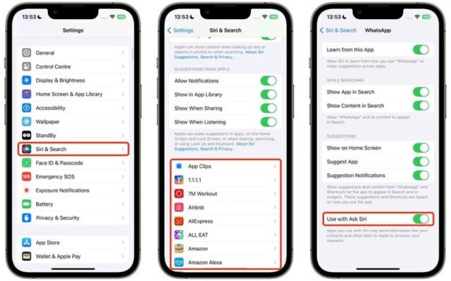 نحوه انتخاب برنامه Siri برای ارسال پیام در iOS 17