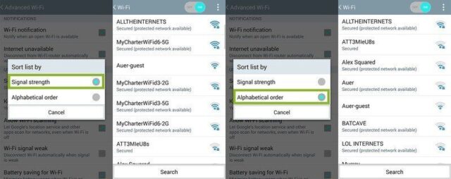 روش تغییر نحوه مرتب‌سازی شبکه‌ های Wi-fi در LG G3