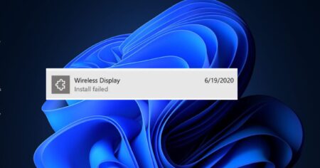 رفع خطای Wireless Display Install Failed در ویندوز 10/11