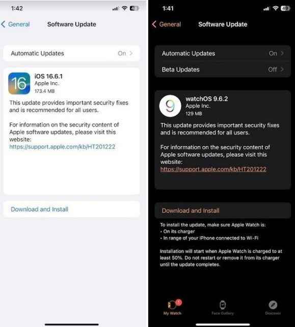 اپل iOS و iPadOS 16.6.1 و watchOS 9.6.2 را منتشر می کند - اپل به روز رسانی هایی را برای iPhone، iPad، Apple Watch منتشر می کند که اکنون باید نصب کنید