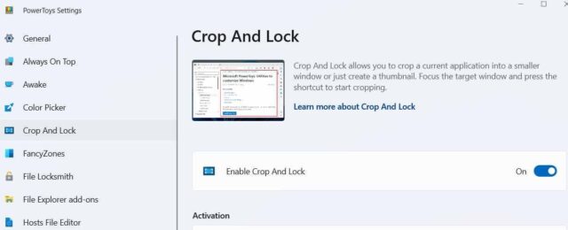 نحوه استفاده از ویژگی Crop and Lock در PowerToys ویندوز 11