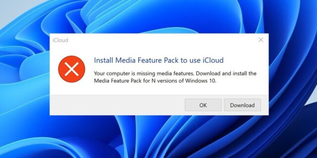 خطای نصب iCloud