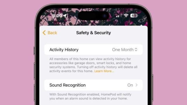 نحوه مشاهده سابقه فعالیت لوازم جانبی امنیتی HomeKit در iOS 17