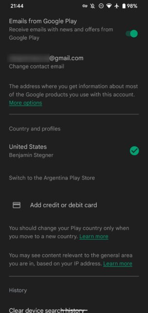 نحوه عوض کردن کشور و منطقه در Google Play Store اندروید