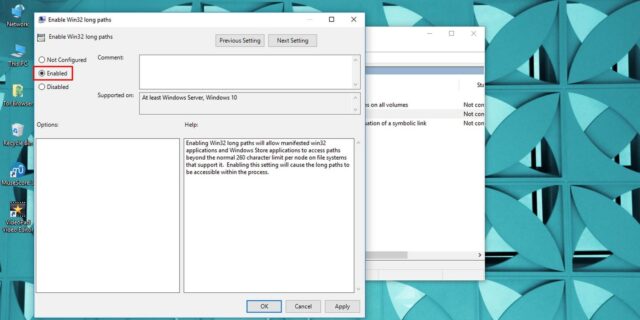 نحوه حذف محدودیت طول کاراکتر نام فایل در ویندوز 10