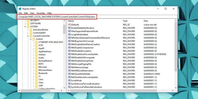 نحوه حذف محدودیت طول کاراکتر نام فایل در ویندوز 10