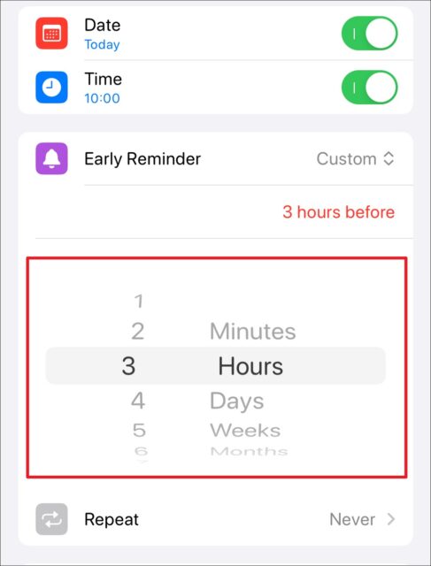 نحوه تنظیم Early Reminder در آیفون