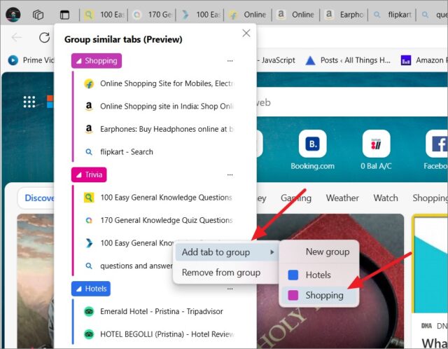 نحوه گروه بندی خودکار زبانه ها در Microsoft Edge در ویندوز 11