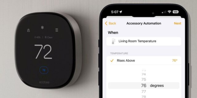 نحوه ایجاد اتوماسیون Temperature and Humidity در برنامه Apple Home آیفون