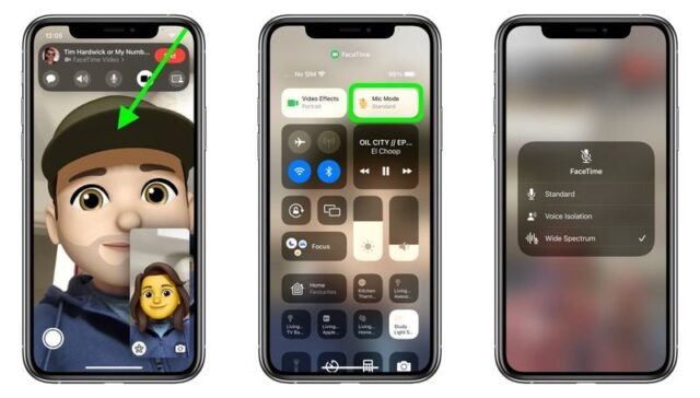 نحوه فعال کردن صدای Wide Spectrum در FaceTime در آیفون