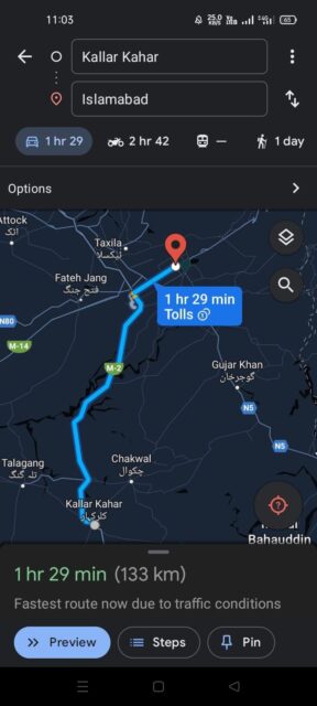 نحوه دور زدن عوارضی و بزرگراه در برنامه Google Maps اندروید