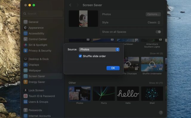روش تنظیم و شخصی سازی Screen Saver در مک