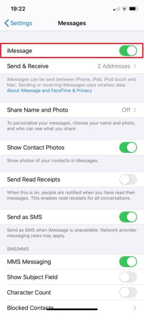 نحوه رفع ارور iMessage Not Delivered در آیفون