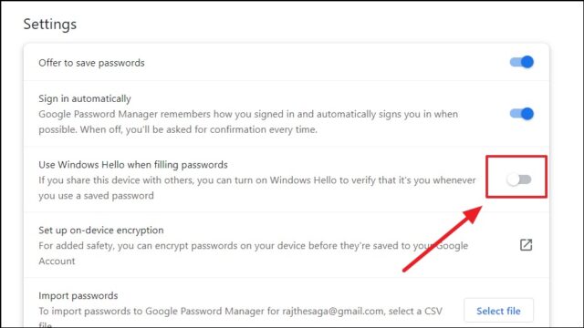 نحوه غیر فعال کردن Windows Hello در Chrome Passwords ویندوز 11