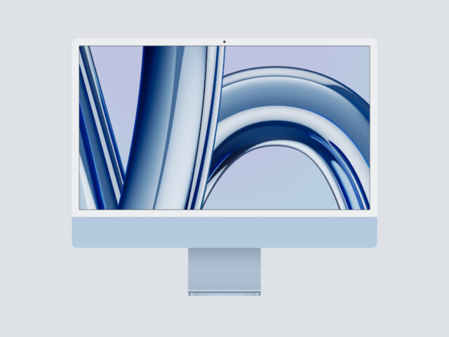 والپیپر آبی iMac 2023