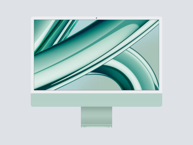 والپیپر سبز iMac 2023