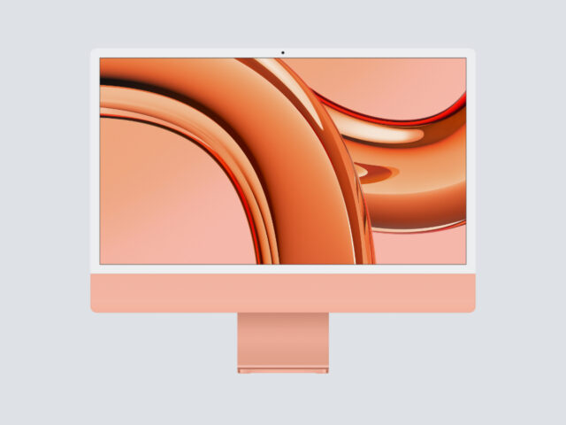 والپیپر نارنجی iMac 2023