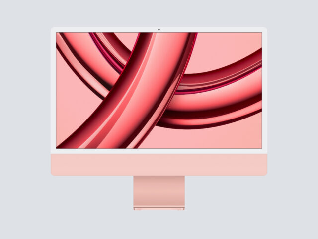 4- والپیپر صورتی iMac 2023