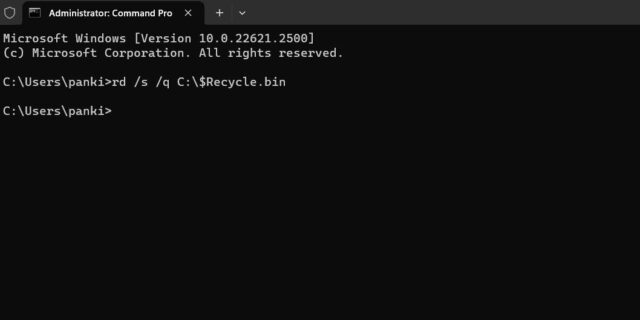 بازیابی با Command Prompt