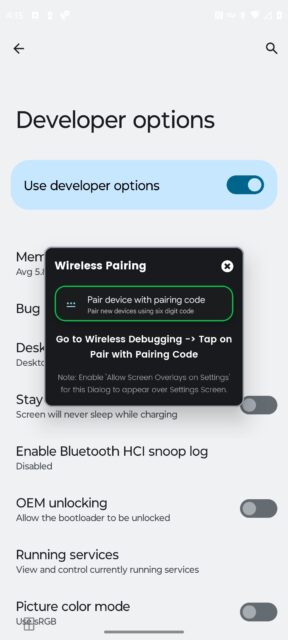 Mantis از یک پنجره بازشو برای کمک به شما در وارد کردن کد جفت استفاده می کند.