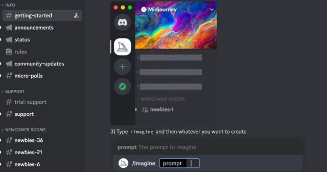 پنل ناوبری Discord Mijdourney