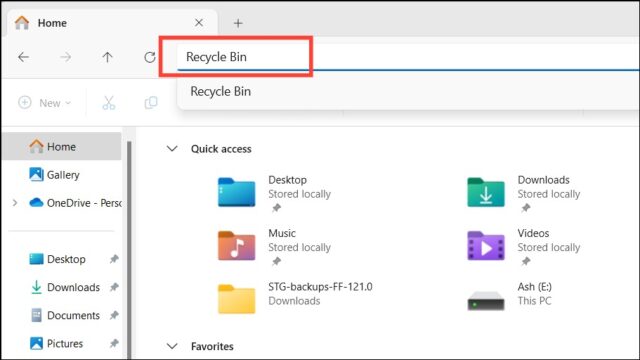 روش مخفی کردن Recycle Bin در ویندوز 11