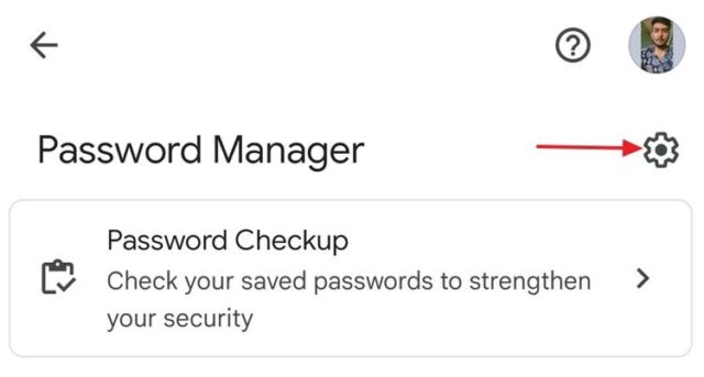تنظیمات Password Manager