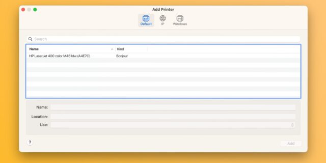 گفتگوی چاپگر را در تنظیمات سیستم macOS Sonoma اضافه کنید
