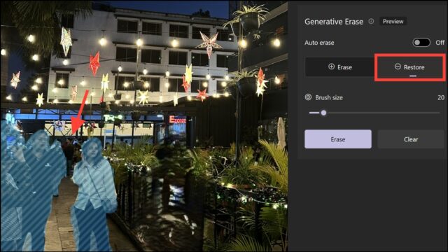 روش استفاده از AI Eraser در برنامه Photos ویندوز 11