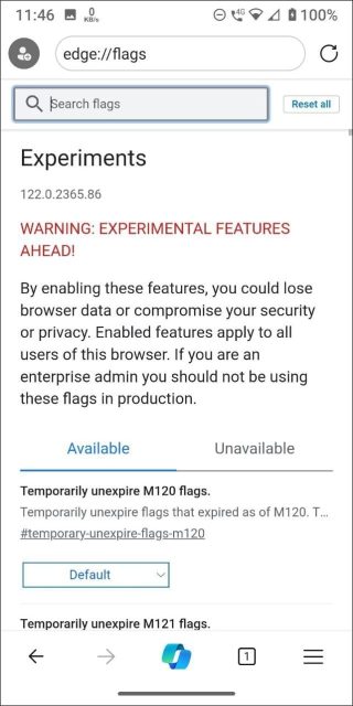 روش نصب افزونه ها در مرورگر Edge اندروید
