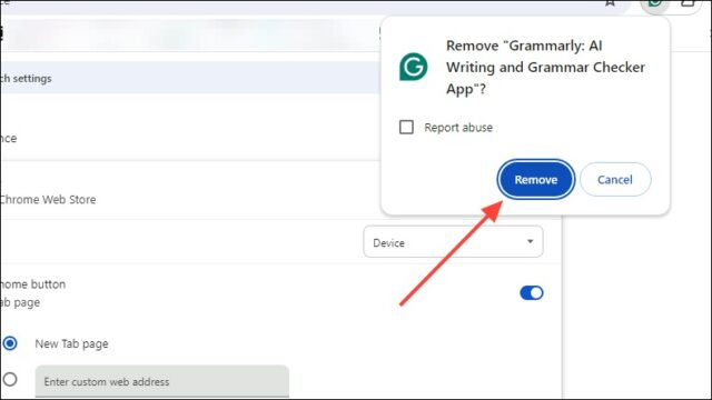 روش حذف Grammarly از کروم ویندوز 11