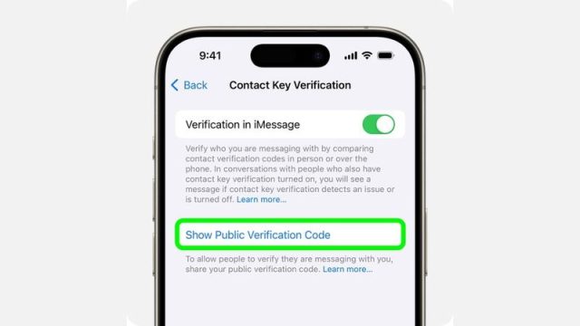 روش استفاده از Contact Key Verification در iMessage آیفون