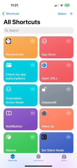 برنامه Shortcuts