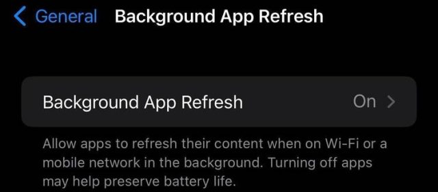 Background App Refresh