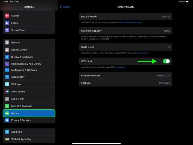 چگونه با ویژگی جدید عمر باتری M4 iPad Pro را بیشتر کنیم