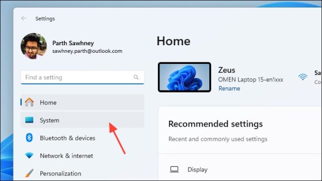Settings ویندوز 11