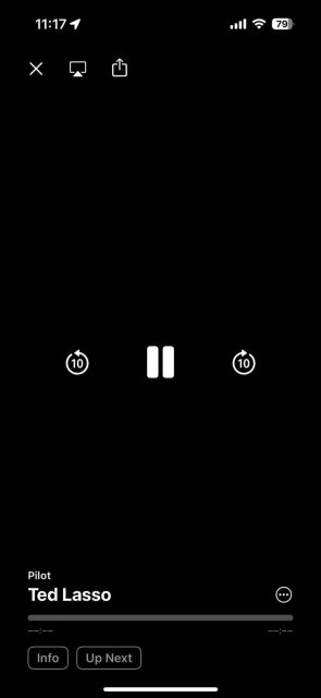 جزئیات قسمت برنامه Apple TV با دکمه برای پخش نمایش