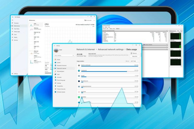 Monitor Data usage windows 11