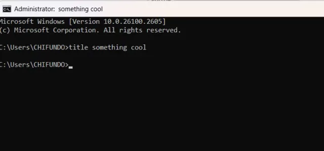 تغییر عنوان پنجره Command Prompt