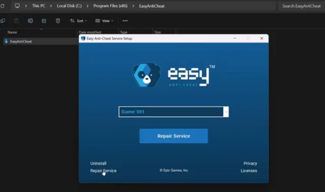 رفع مشکل یا نصب مجدد برنامه Easy Anti-Cheat